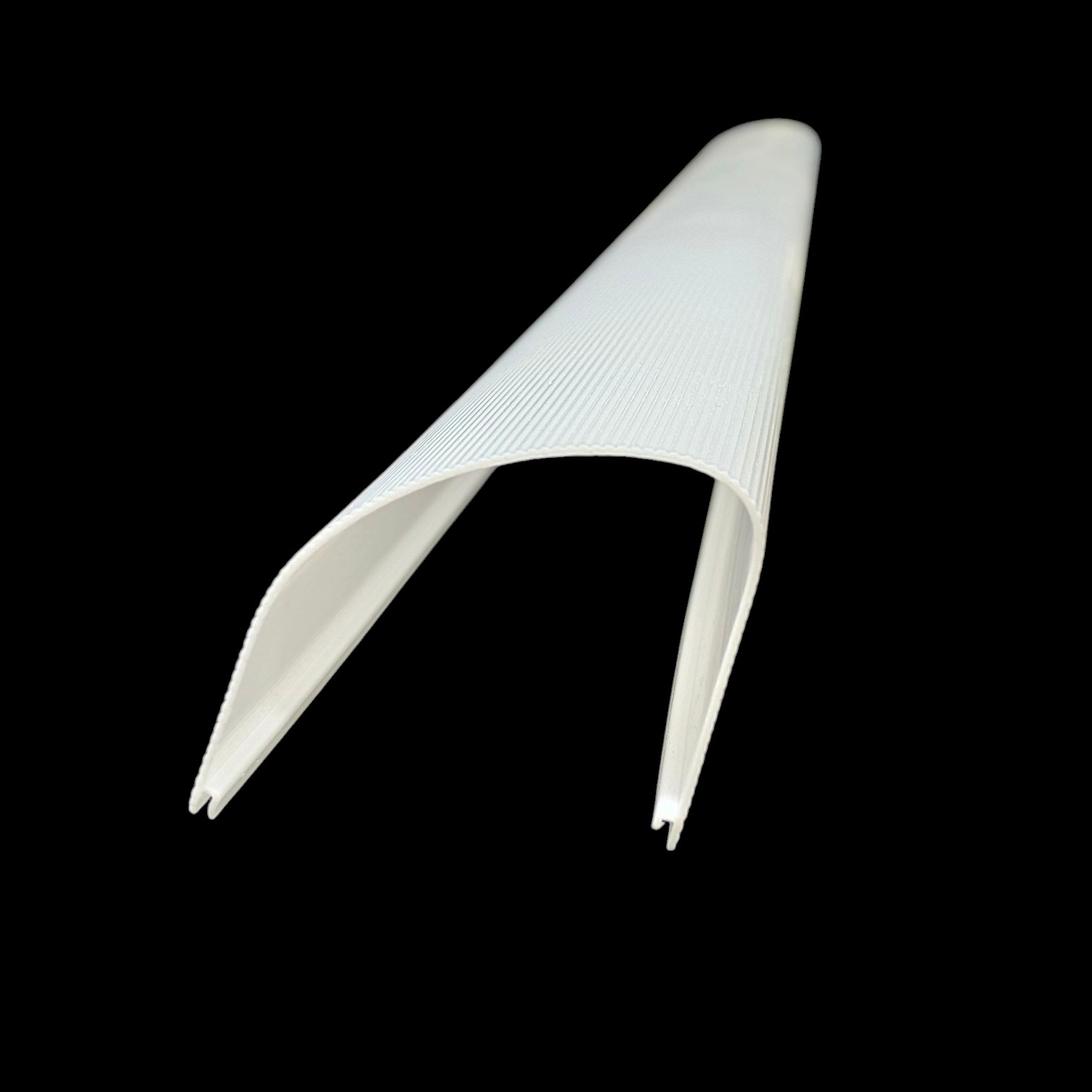 ridged white vanity light cover