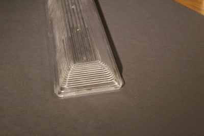 Curled Hook Clear Ribbed Vaportight Lens down