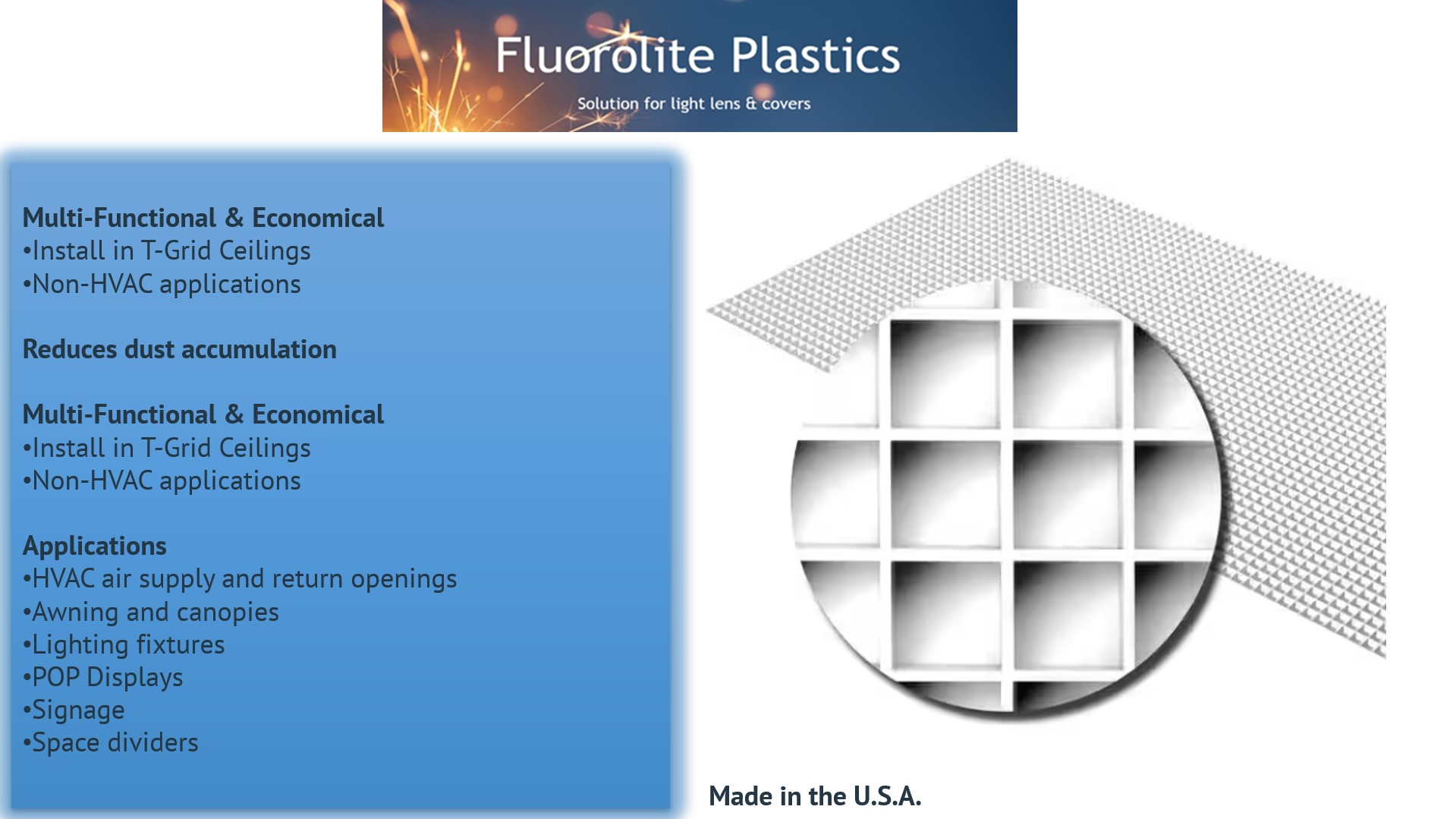 White egg crate 2x2 3