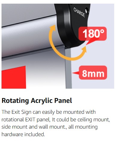 led edge lit exit sign
