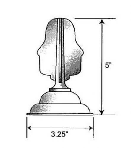 Lamp post globe finial drawing
