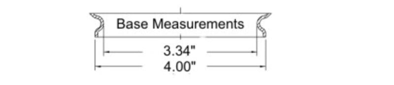 4 inch base measurement