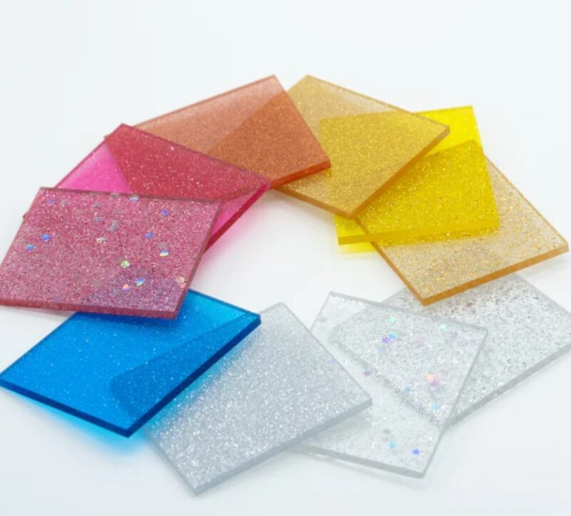 Glitter acrylic and aparkle acrylic