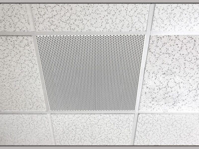Perforated panel in ceiling