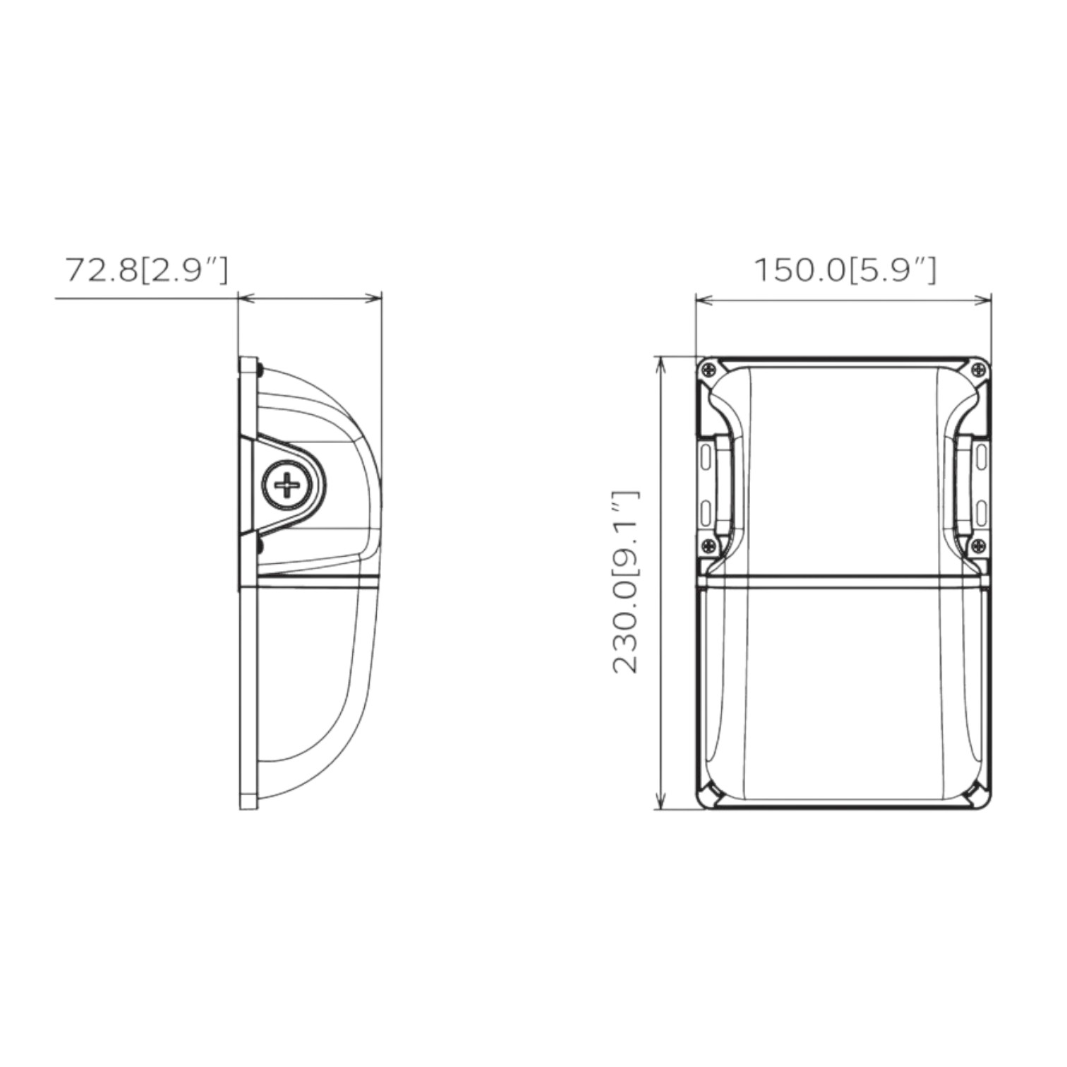 wall pack with photocell