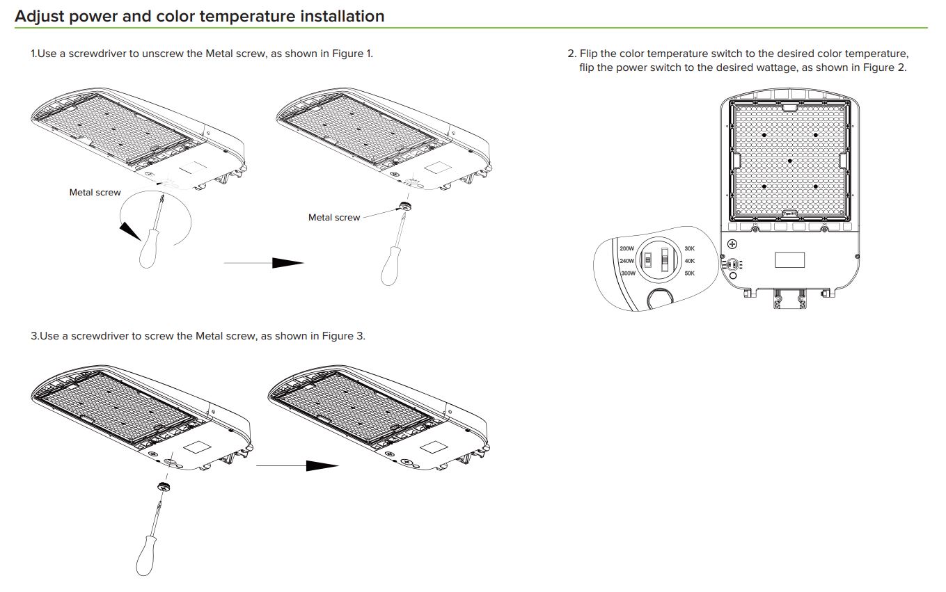 Adjust power for led AR05