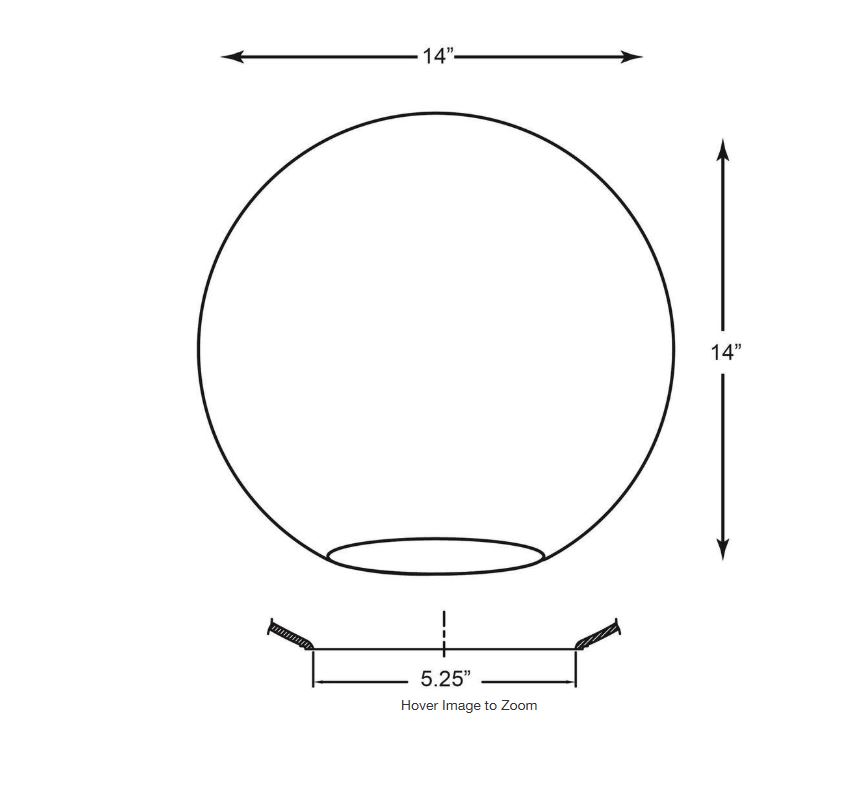 14in gneckless globe