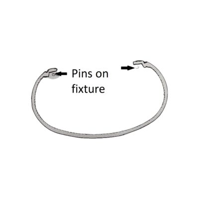 troffer fixture pins shown in drawing