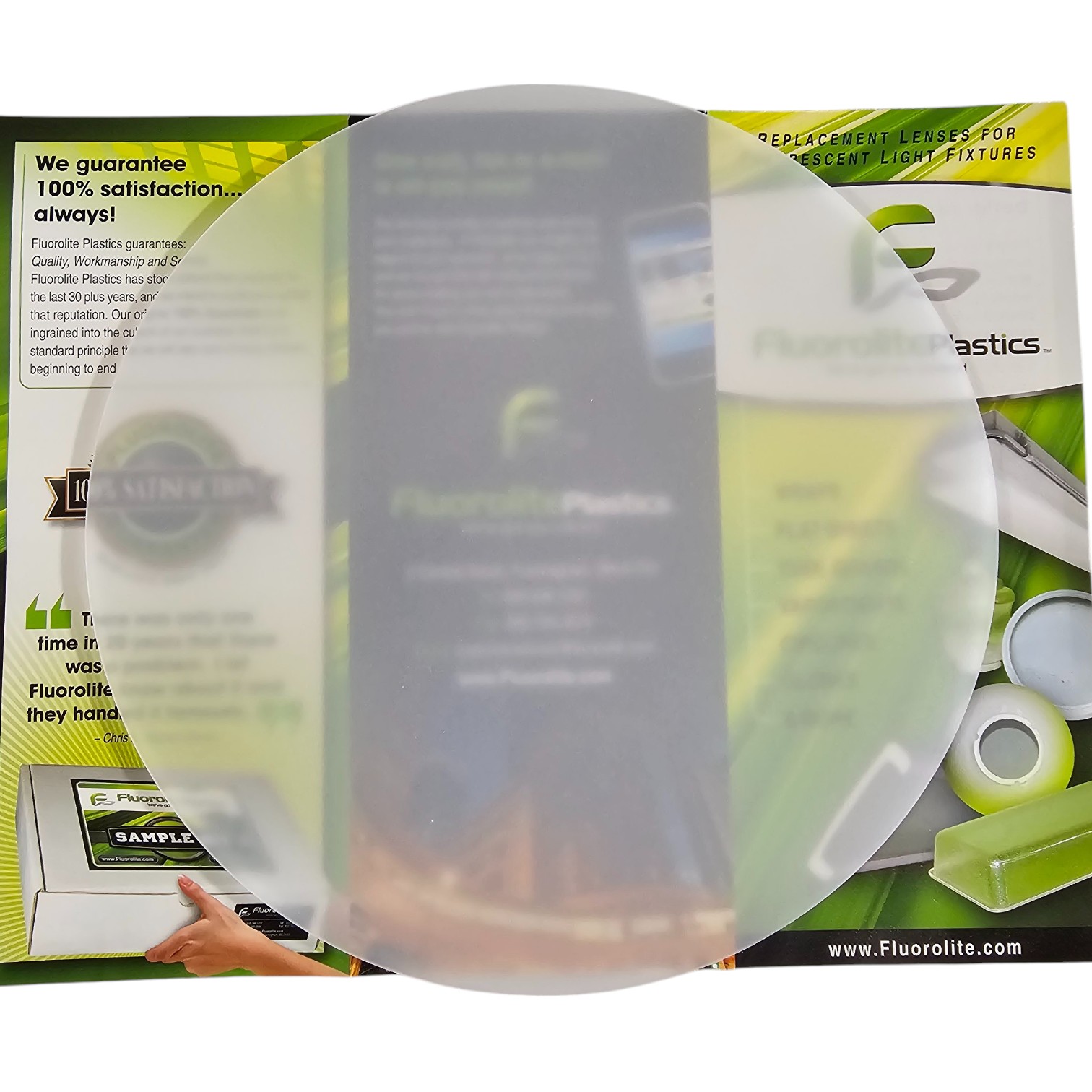 Frosted smooth 83% transmission light panel