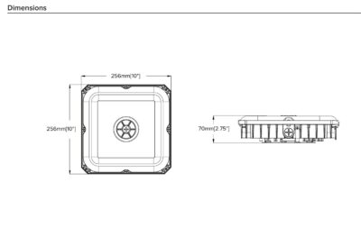 LED Conopy fixture DIMENSION
