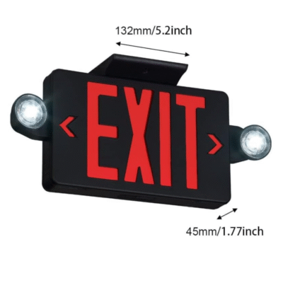 Combo LED exit sign for commercial buildings
