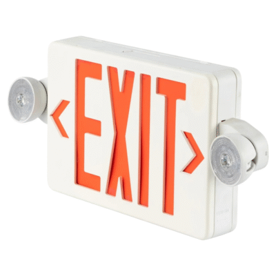 exit sign red with lights
