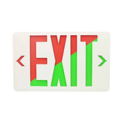 two color exit sign led