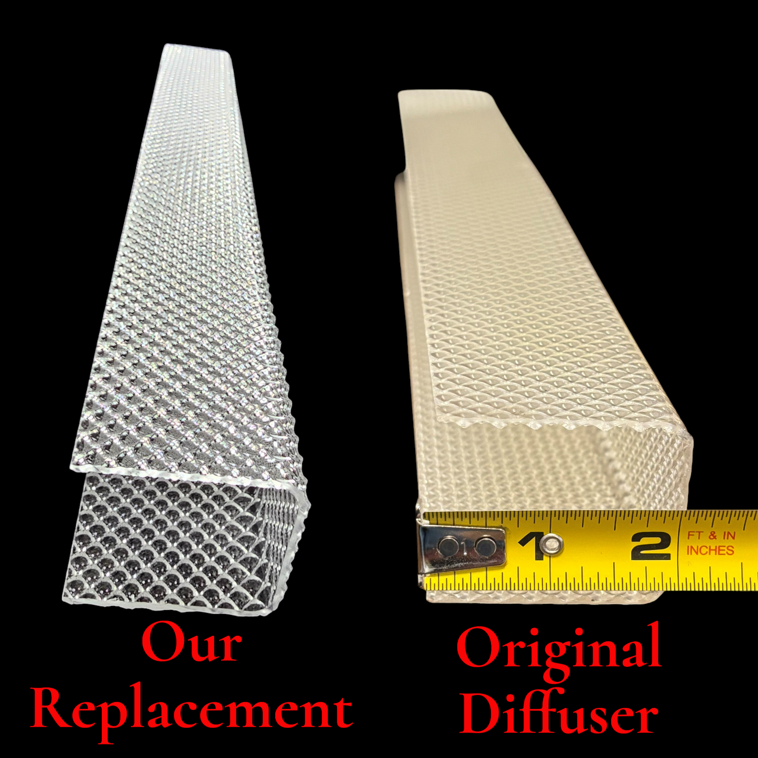 medicine cabinet light lens