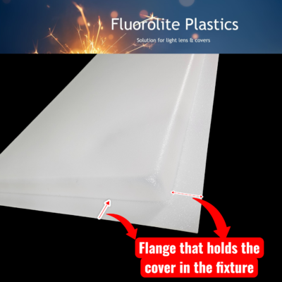 Flanged diffuser light cover
