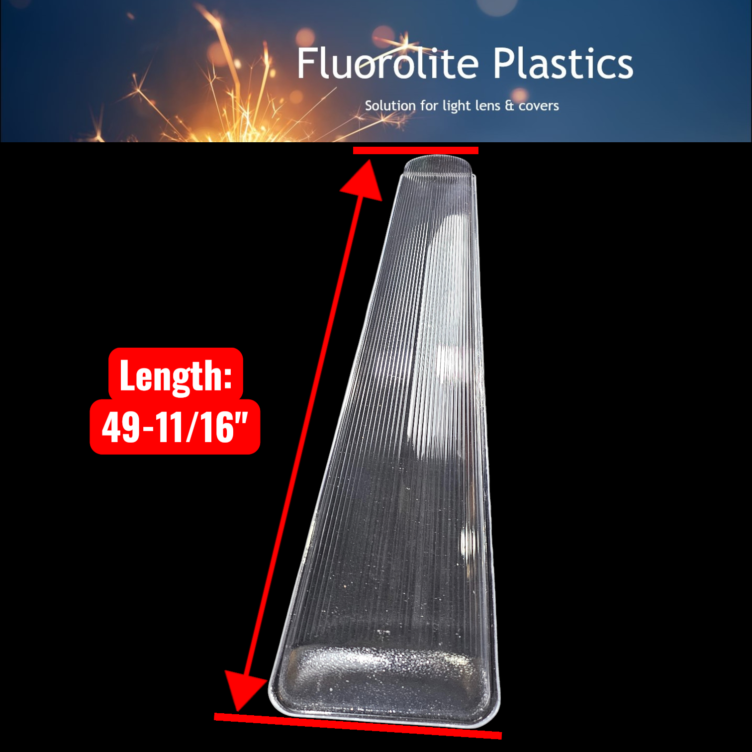 LED fixture vapor tight replacement lens