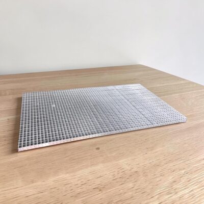 Mill finish aluminum eggcrate light diffuser 23 5_8 x 47 5_8 with 1_2 inch cells