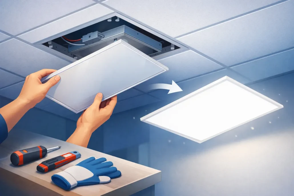 Ceiling Light Flat Panel Lens Replacement Made Simple