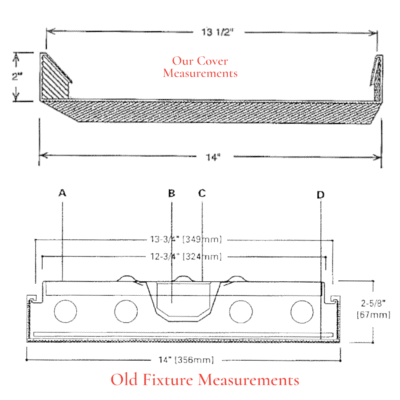 f 4077 wraparound light fixture cover