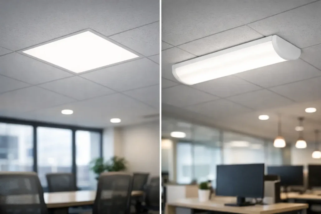 Flat Panel vs Wraparound Lens for Your Fixture