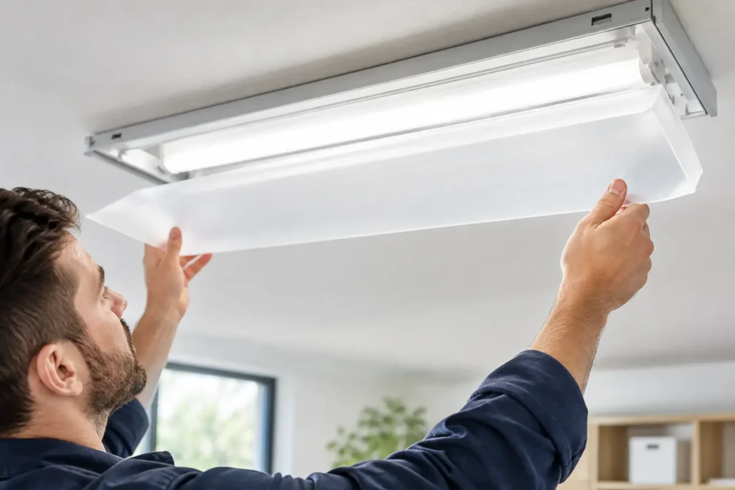 Fluorescent Light Fixture Covers Plastic Fit Guide