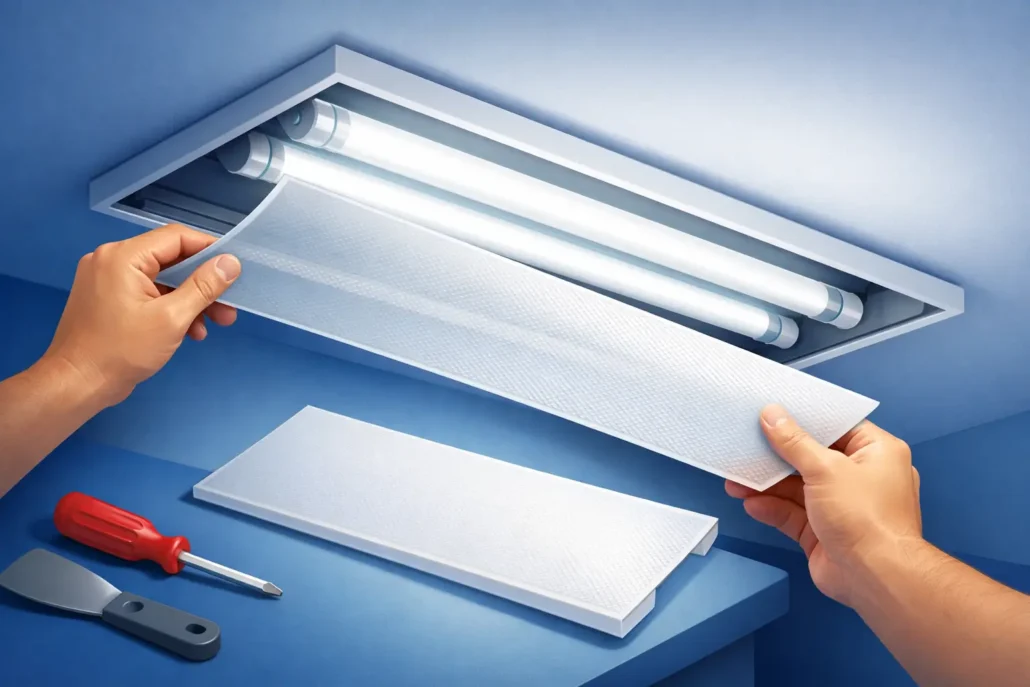 Fluorescent Light Lens Cover Replacement