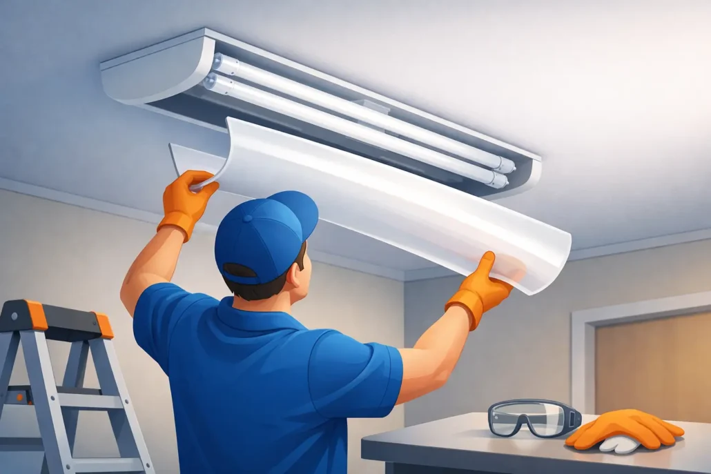 how-to-remove-ceiling-wraparound-light-cover-safely