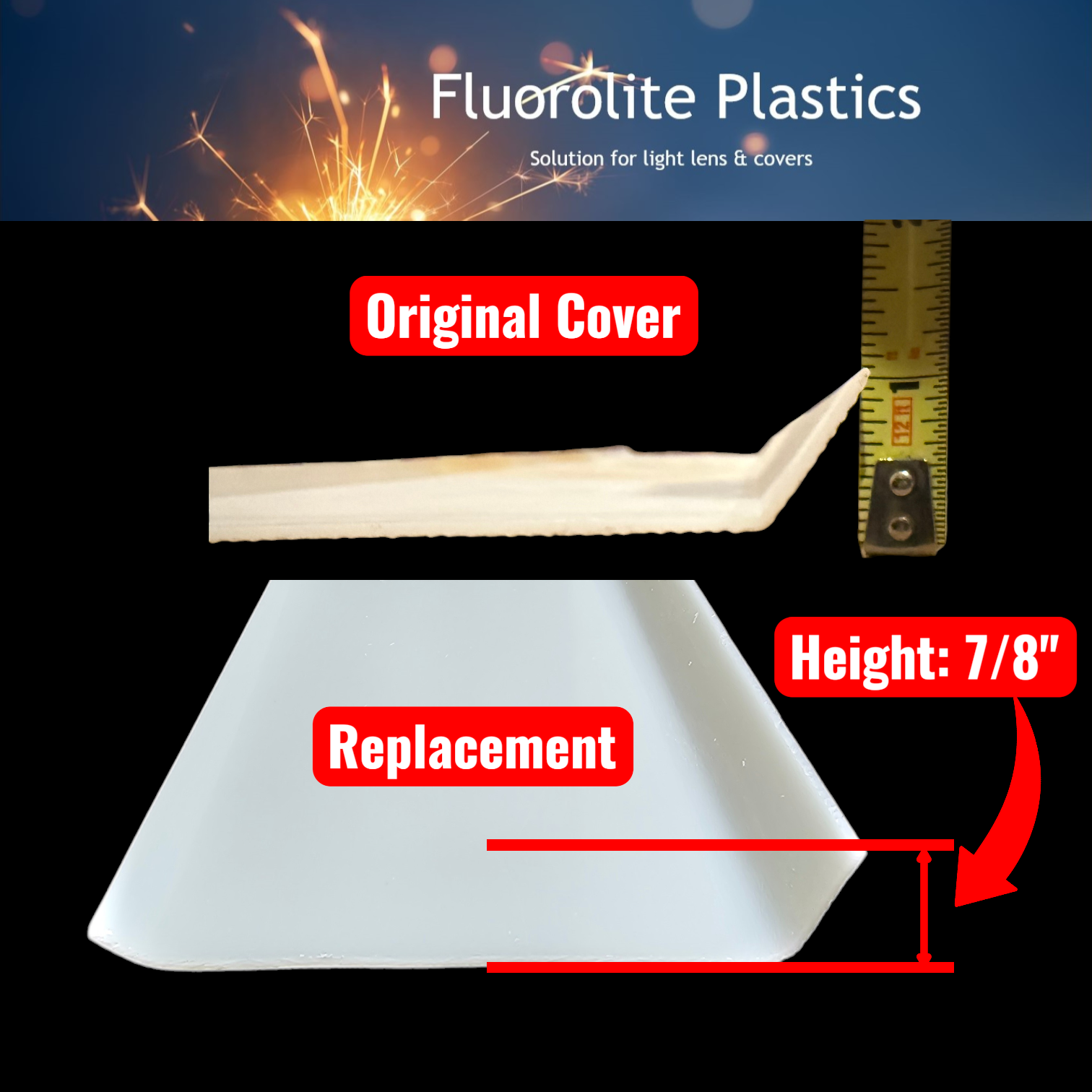 under cabinet white light cover