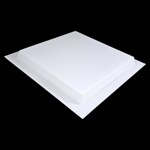 white drop dish ceiling light diffuser