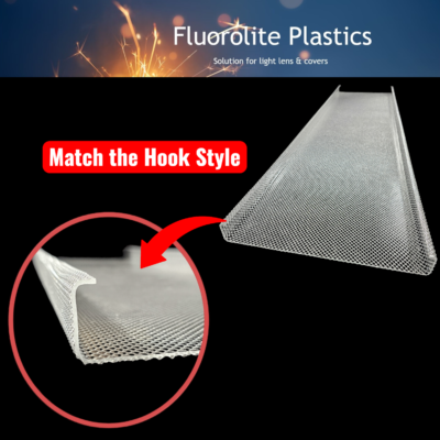 wrap around lighting fixture lens