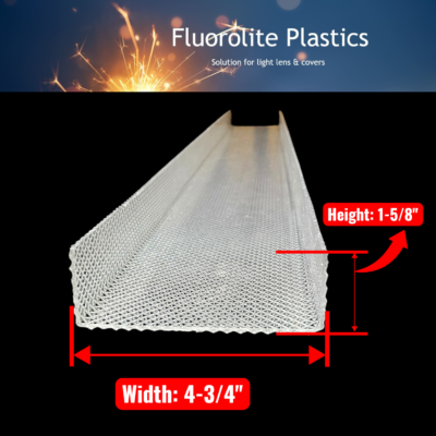 wraparound 4 foot fluorescent light diffuser