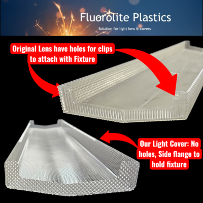wraparound fluorescent light cover